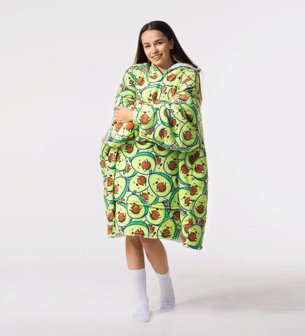 KocoBluza Avocado – Przytulna Bluza Koc Awokado One Size