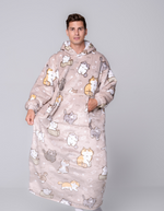 KocoBluza Cats – Przytulna Bluza Koc w Koty One Size