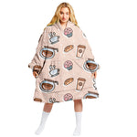 KocoBluza Coffee – Przytulna Bluza Koc w Kawę One Size