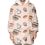 KocoBluza Coffee – Przytulna Bluza Koc w Kawę One Size