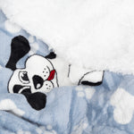 KocoBluza Puppy Love – Niebieska Bluza Koc w Pieski One Size