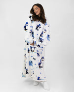 KocoBluza Winter Penguin – Biała Bluza Koc w Pingwiny One Size